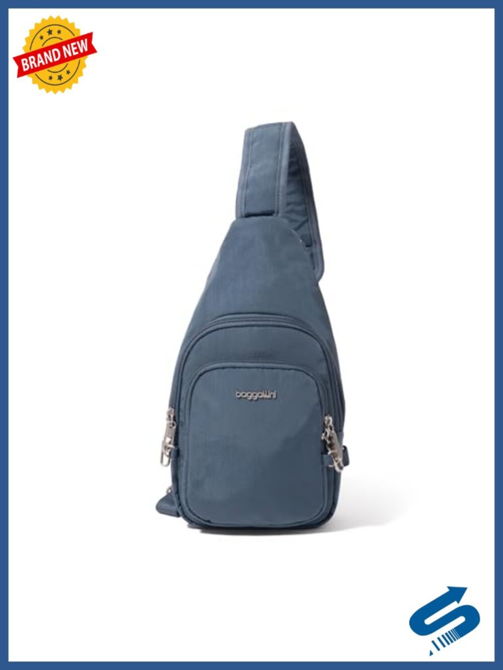 Anti-Theft Sling Bag with Locking Zippers and RFID Protection